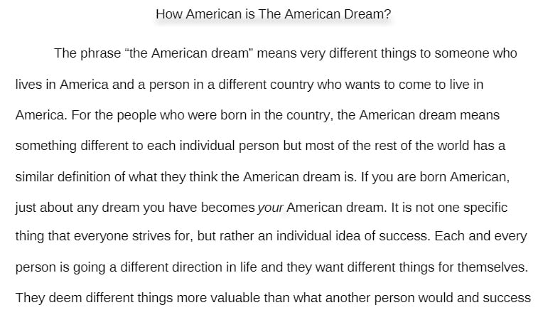 COR 125 COR125 COR/125 Rhetoric II-How American Is The American Dream?