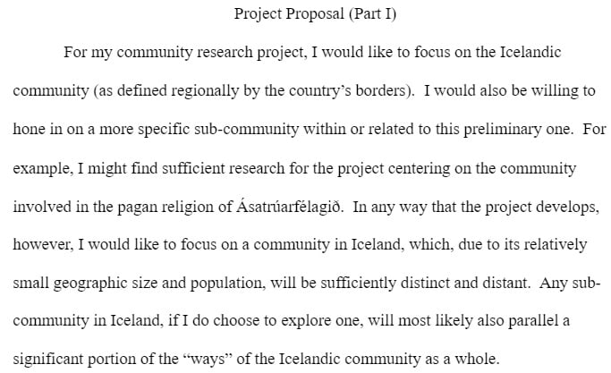 COR 120 COR120 COR/120 Concepts Icelandic Project Proposal (Part I)
