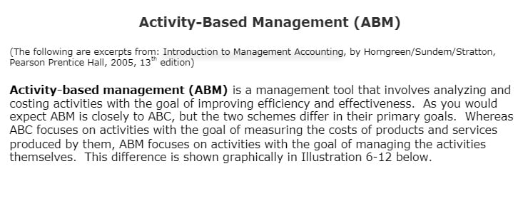 MBA 520 MBA520 MBA/520 5.9Activity-Based Management (ABM)