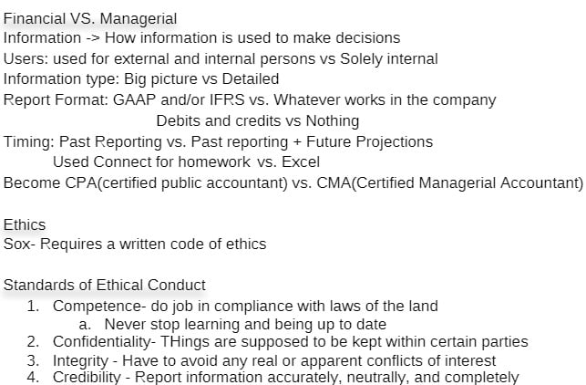 MBA 520 MBA520 MBA/520 Managerial Accounting- Notes - Financial VS Managerial
