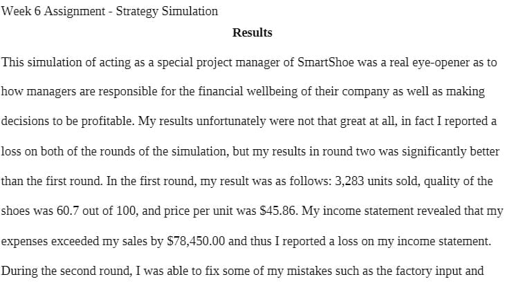 MBA 524 MBA524 MBA/524 Week 6 Assignment - Strategy Simulation_2.docx
