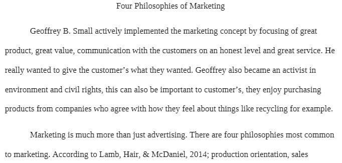 MT 219 MT219 MT/219 Four Philosophies of Marketing