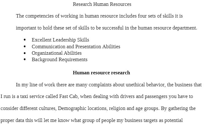 MAN 2300 MAN2300 Research Human Resources - Everest College