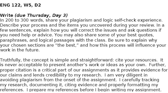 ENG 122 ENG122 ENG/122 Week 5 Discussion 2