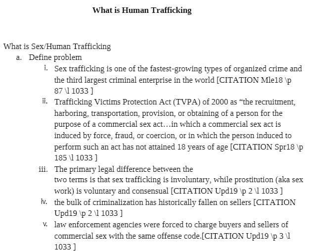CJUS 500 CJUS500 CJUS/500 Human Trafficking