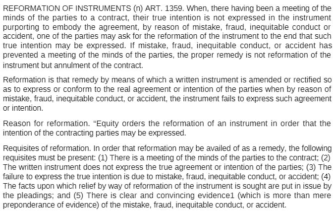 ACCT 521 ACCT521 ACCT/521 REFORMATION OF INSTRUMENTS