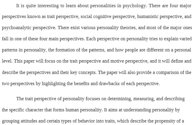 PSYCHOLOGY (S06V) PSYCHOLOGYS06V Perspectives of Personality - Ashworth College