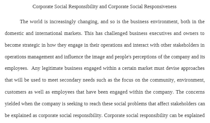 WMBA 2001 WMBA2001 WMBA/2001 Corporate Social Responsibility