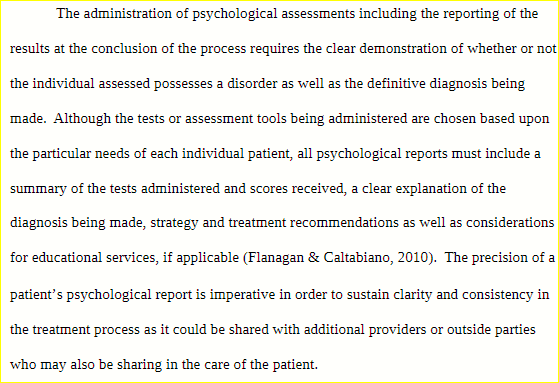 PSY 636 PSY636Assignment 8-1: PSYCHOLOGICAL REPORT.docx - Snhu