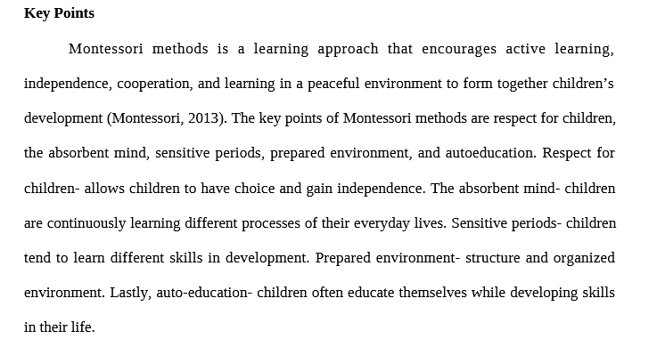 Montessori Methods PSY 632.docx